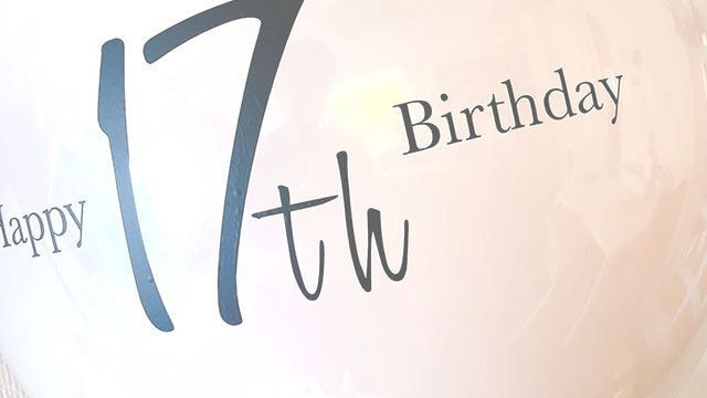 17歳のお誕生日バルーン