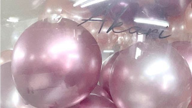 パールの輝きのようなピンクのバルーン